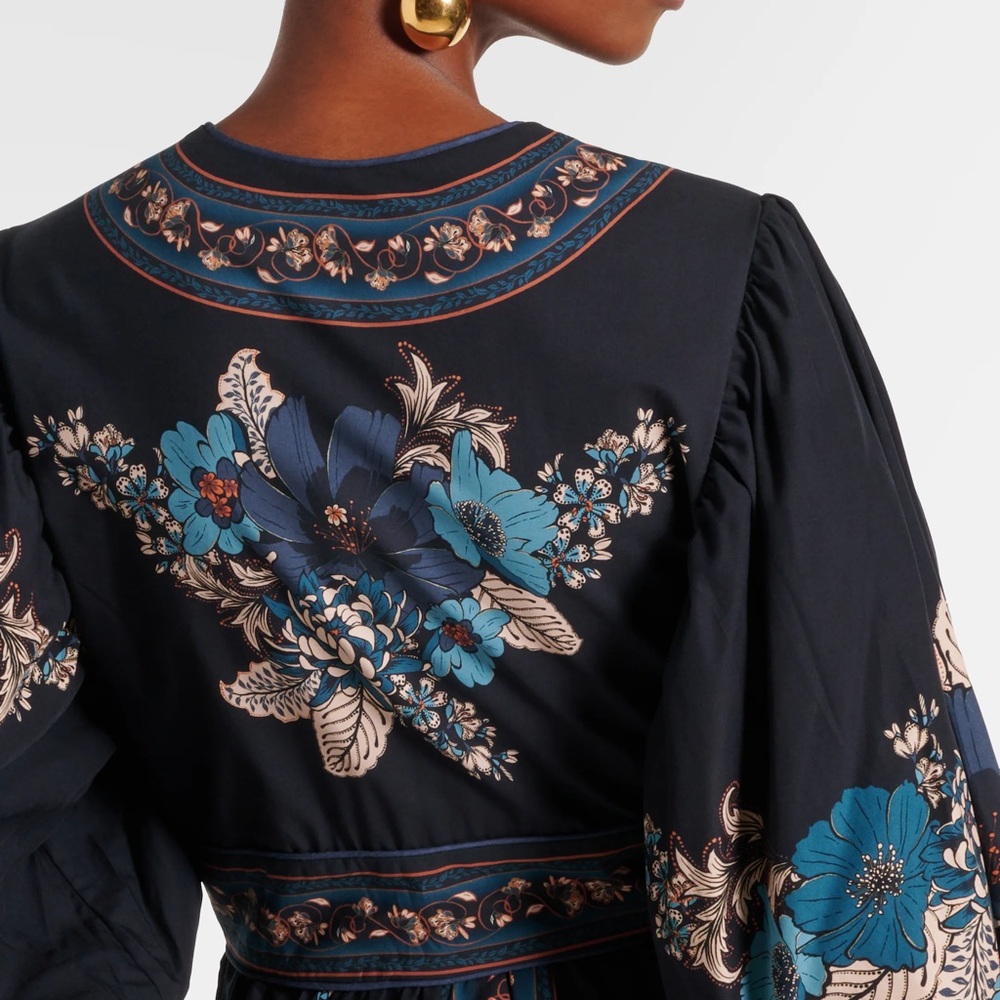 Farm Rio Black Blossom Floral Maxi Dress - Picture 3 of 6
